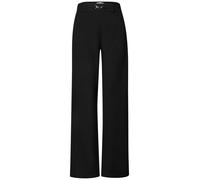 Stoffhose STREET ONE "Style Amalie", Damen, Gr. 42, Länge 32, schwarz, Web, Obermaterial: 61% Viskose, 32% Polyamid, 7% Elasthan. Futter: 100% Polyester, unifarben, straight fit lang, Hosen Stoffhose,