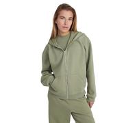 Style & Republic Damen Cropped Zip Hoodie aus Baumwollfleece - Oversized Fit, RIPP-Details, gemütlich, Hochwertig & stylisch mit Reißverschluss, Olive XL