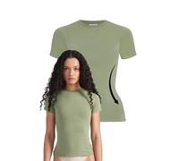 Style & Republic Damen Figurbetont Kurzarm T-Shirt aus Baumwolle- Weiches Atmungsaktiv Rundhals sportoberteil- Activewear für Damen, Gym Running Yoga- Sportstop Sommer Fitnesswear-Olive-XL
