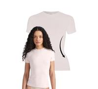 Style & Republic Damen Figurbetont Kurzarm T-Shirt aus Baumwolle- Weiches Atmungsaktiv Rundhals sportoberteil- Activewear für Damen, Gym Running Yoga- Sportstop Sommer Fitnesswear-Babyrosa-XL