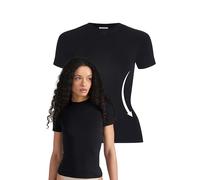 Style & Republic Damen Figurbetont Kurzarm T-Shirt aus Baumwolle- Weiches Atmungsaktiv Rundhals sportoberteil- Activewear für Damen, Gym Running Yoga- Sportstop Sommer Fitnesswear-Schwarz-XL