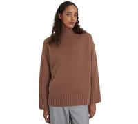 Style & Republic Damen Oversize Rollkragenpullover aus 90% Wolle & 10% Kaschmir, Weicher Boxy Strickpullover, Stilvoller Premium-Pullover für Herbst & Winter, Mocha, L