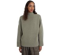 Style & Republic Damen Oversize Rollkragenpullover aus 90% Wolle & 10% Kaschmir, Weicher Boxy Strickpullover, Stilvoller Premium-Pullover für Herbst & Winter, Olive Melange, M
