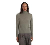 Style & Republic Damen Rollkragenpullover aus 100% Kaschmir, Regular-Passform, stilvoller Premium-Cashmere-Strickpullover für Herbst und Winter, Olive Melange M