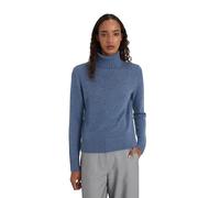 Style & Republic Damen Rollkragenpullover aus 100% Kaschmir, Regular-Passform, stilvoller Premium-Cashmere-Strickpullover für Herbst und Winter, Blue Melange M