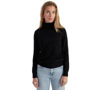 Style & Republic Damen Rollkragenpullover aus 100% Kaschmir, Slim-Fit-Passform, stilvoller Premium-Cashmere-Strickpullover für Herbst und Winter, schwarz S
