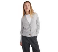 Style & Republic Damen V-Neck Kaschmir Cardigan aus 100% Cashmere - Dein kuscheliger Premium Langarm Strick-Cardigan für stilvolle Herbst- & Winter-Momente - Light Grey Melange-L