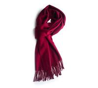 Style & Republic Unisex Kaschmir Schal aus 100% Cashmere mit Fransen, dein kuscheliger Premium Strick-Schal für stilvolle Herbst- & Winter-Momente, bordeaux