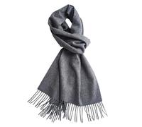 Style & Republic Unisex Kaschmir Schal aus 100% Cashmere mit Fransen, dein kuscheliger Premium Strick-Schal für stilvolle Herbst- & Winter-Momente mit Fransen, Dark grey Melange