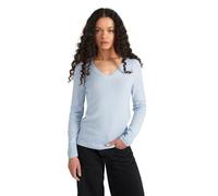 Style & Republic V-Neck Kaschmir Pullover-Damen elegant aus 100% Cashmere - Dein kuscheliger Premium Strickpullover für stilvolle Herbst- & Winter-Momente Pastel Blue XS