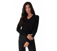 Style & Republic V-Neck Kaschmir Pullover-Damen elegant aus 100% Cashmere - Dein kuscheliger Premium Strickpullover für stilvolle Herbst- & Winter-Momente Black XS