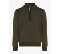 Strickpullover BRAX "Style STEFFEN", Jungen, Gr. XL (54), dunkelgrün, Strick, 44% Baumwolle, 29% Polyacryl, 27% Wolle, Pullover Strickpullover (90803650-XL) dunkelgrün