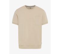 Rundhalspullover BRAX "Style SULLY", Herren, Gr. XXXL (58/60), beige, 82% Baumwolle, 18% Polyester, Rundhals, Pullover Rundhalspullover (40464945-XXXL) beige