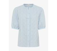 Kurzarmbluse BRAX "Style VEA", Damen, Gr. 36, dunkelblau, Web, 100% Baumwolle, Rundhals, Blusen (38294749-36) dunkelblau