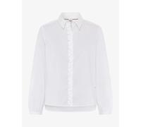 Brax Damen Hemd Style VIC FRILL white, weiß, Gr. 36