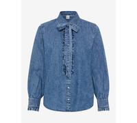 Klassische Bluse BRAX "Style VICTORIA", Damen, Gr. 38, blau, Web, 100% Baumwolle, Blusen Bluse (82700564-38) blau