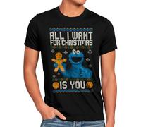 style3 All I Want for Christmas is You Herren T-Shirt Xmas Weihnachten Weihnachtspullover Pulli Ugly Sweater Strick, Größe:3XL