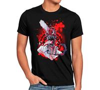 style3 Blood Heart Herren T-Shirt denji man Anime Manga Cosplay Chainsaw Devil, Größe:S