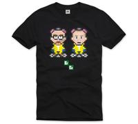 style3 Breaking Bit T-Shirt Herren Bad Heisenberg tv Pixel Walter White Meth Crystal, Größe:XL, Farbe:Schwarz