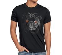 style3 Bronx T-Shirt Herren Hundegesicht Mops Hund, Größe:XL