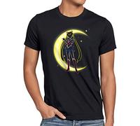 style3 Bunny Mondsichel Herren T-Shirt Sailor mondstein Luna Manga Moon Anime, Größe:3XL, Farbe:Schwarz