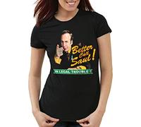 style3 Call Saul T-Shirt Damen, Farbe:Schwarz, Größe:L
