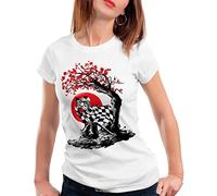 style3 Cherry Blossom Tanjiro Damen T-Shirt Anime Japan Manga, Größe:S