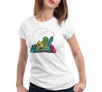 style3 Crossing Fish Damen T-Shirt Animal Videospiel Horizons, Farbe:Weiß, Größe:XL