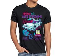 style3 De Lorean Zeitmaschine Herren T-Shirt zeitreise 80er Auto, Größe:XXL