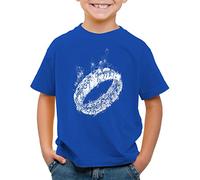 style3 Der Eine Ring T-Shirt für Kinder Fantasy, Farbe:Blau;Größe:140