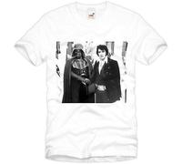 style3 Dunkler Lord trifft Elvis Herren T-Shirt Wars Sterne der Krieg Star, Größe:M;Farbe:Weiß