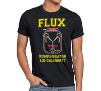 style3 Flux Kompensator Herren T-Shirt Game Gamer Zukunft Zurück Zeitreise, Größe:S, Farbe:Schwarz
