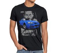 style3 Furious Champion Herren T-Shirt Brian o’Conner autorennen, Größe:XL