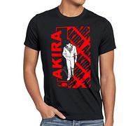 style3 Kaneda Cyberpunk Herren T-Shirt neo Tokyo Biker Anime, Größe:XL, Farbe:Schwarz