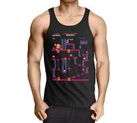style3 Kong Elevator Level Herren Tank Top Donkey Geek NES Switch, Größe:M