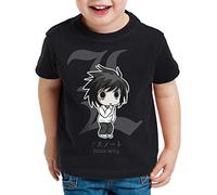 style3 L Note Death Kinder T-Shirt Notizbuch Anime Manga Yagami, Farbe:Schwarz, Größe:164