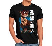 style3 Levi Vs Bestial Herren T-Shirt Attack Anime Japan Manga on Titan AOT, Größe:S