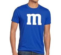 style3 m Herren T-Shirt für Fasching und Karneval Gruppen-Kostüm Paar-Verkleidung JGA Party, Größe:5XL, Farbe:Blau