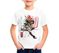 style3 Mikasa Soldier T-Shirt für Kinder Attack Anime Japan Manga on Titan AOT, Größe:164