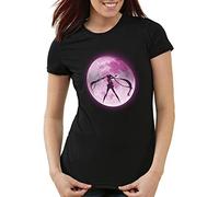 style3 Mondzauber Damen T-Shirt Sailor mondstein Moon Luna Bunny Mars Anime, Größe:XXL