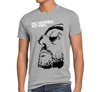 style3 No Women No Kids Herren T-Shirt Leon der Profi Portman Nathalie Reno Jean, Größe:3XL, Farbe:Grau meliert