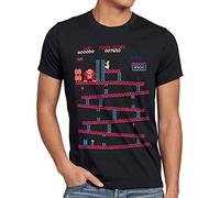 style3 Retro Kong Herren T-Shirt Donkey Geek NES Nerd Gamer, Größe:M