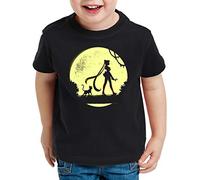 style3 Sailor Senshi T-Shirt für Kinder mond mondstein Moon Luna Mars Planet Anime, Größe:116