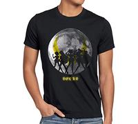 style3 Sailor Senshi T-Shirt Herren mond mondstein Moon Luna Mars Planet Anime, Größe:XL, Farbe:Schwarz