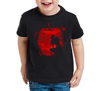style3 Shinigami Apfel T-Shirt für Kinder Death Manga Anime Note, Größe:152