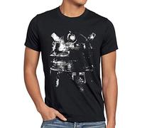 style3 Space Tintenkleks T-Shirt Herren zeitreise Serie Polizei notrufzelle, Größe:4XL