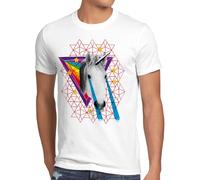 style3 Unicorn Laserhead Einhorn Herren T-Shirt Trash Regenbogen, Größe:XL