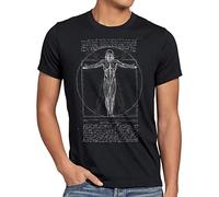 style3 Vitruvianischer Titan Herren T-Shirt on Attack aufklärungstruppe, Größe:XL, Farbe:Schwarz
