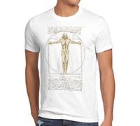 style3 Vitruvianischer Titan Herren T-Shirt on Attack aufklärungstruppe, Größe:XL, Farbe:Weiß