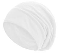 style3 Warme Herbst Frühjahr Slouch Beanie XXL aus atmungsaktivem, feinem und leichten Jersey Unisex Mütze Wintermütze, Farbe:Weiß